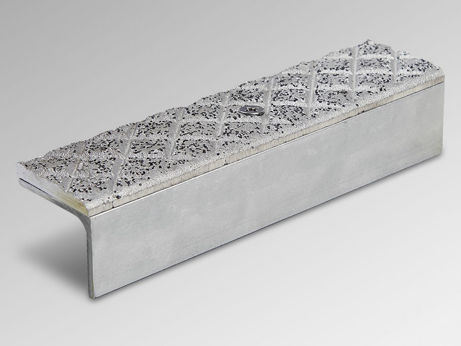 Cast Abrasive Stair Nosing with Mechanical Fastener