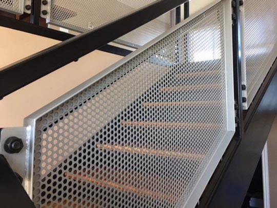 PERF METAL INFILL STAIR RAIL 2